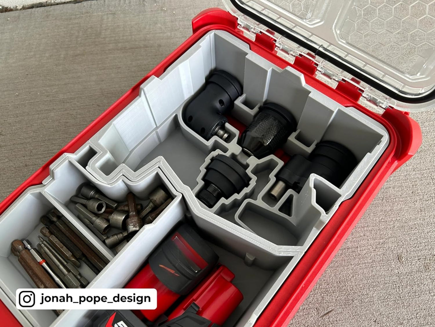 Inserto 3D para controlador M12 y organiz. pack V2 gris