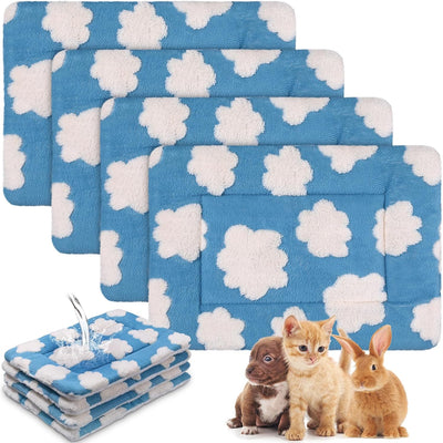 Set 4 fundas felpa impermeable para conejo perro gato reversible
