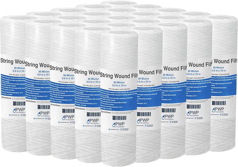 Cartucho filtro agua 2.5x10 20micrones pack 25