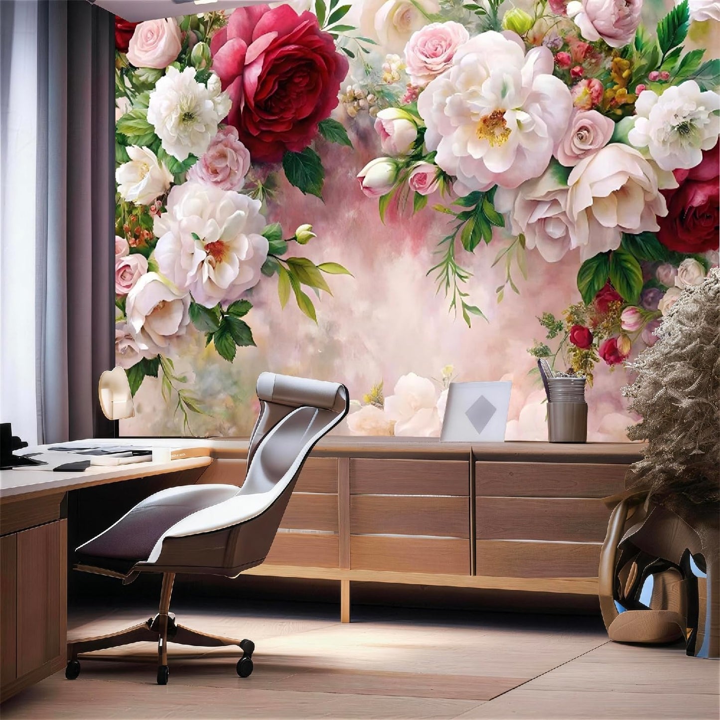 Papel tapiz floral botánico A23 118x82pulg