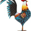 Escultura gallo metal 32pulg para jardín y cocina