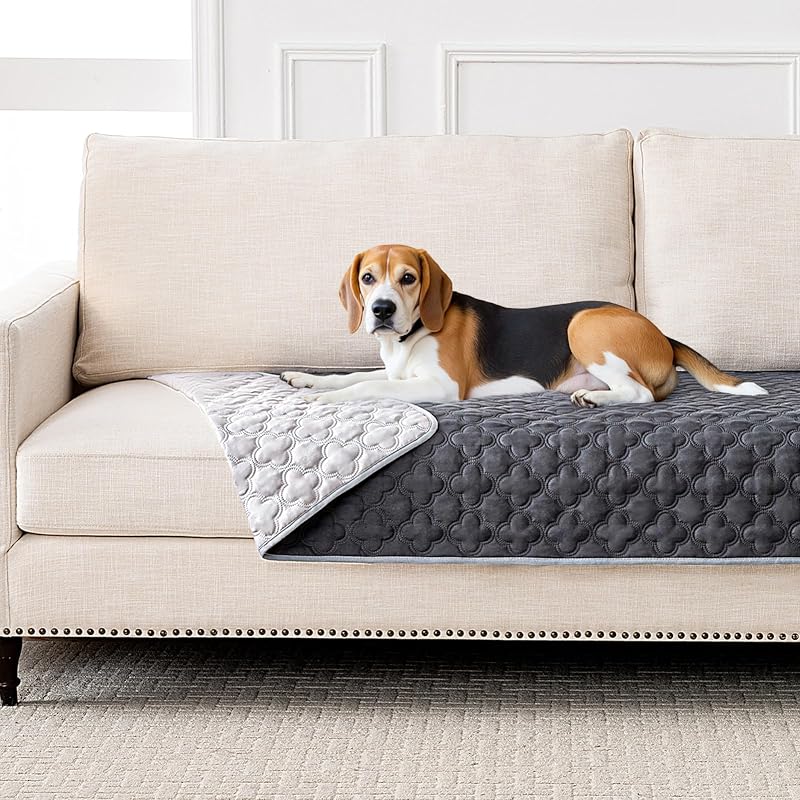 Manta impermeable para perro 30x70pulg gris oscuro y claro
