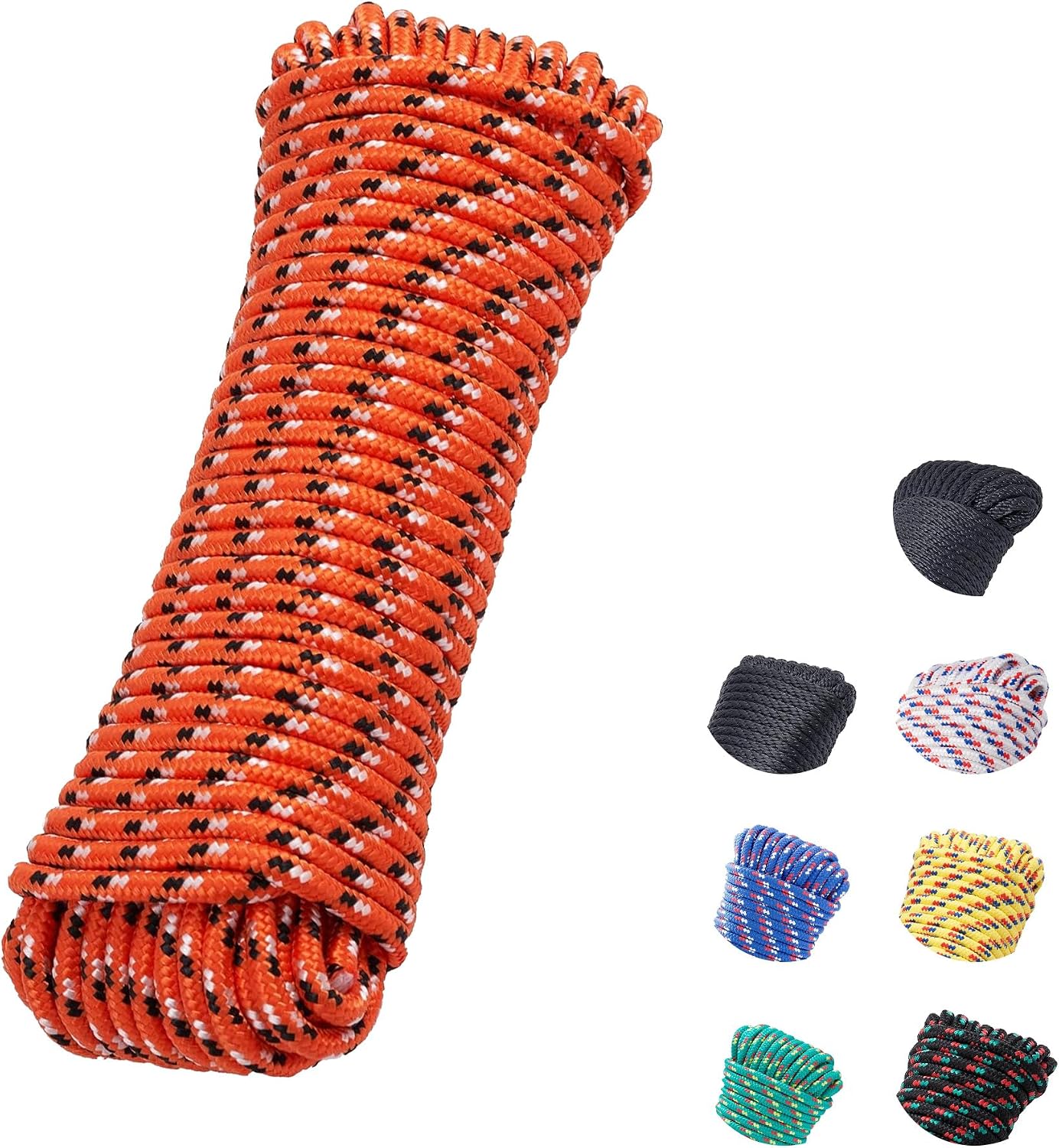 Cuerda trenzada diamante 3/8" 100pies color naranja