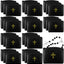 30 Bolsas Rosario Cremallera Piel Sintética Dorado Negro