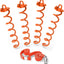Anclaje suelo espiral 10" correas naranja para tienda