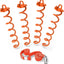 Anclaje suelo espiral 10" correas naranja para tienda
