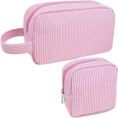 2 Pzas Bolsa Maquillaje Mini con Bolsillos Deslizantes