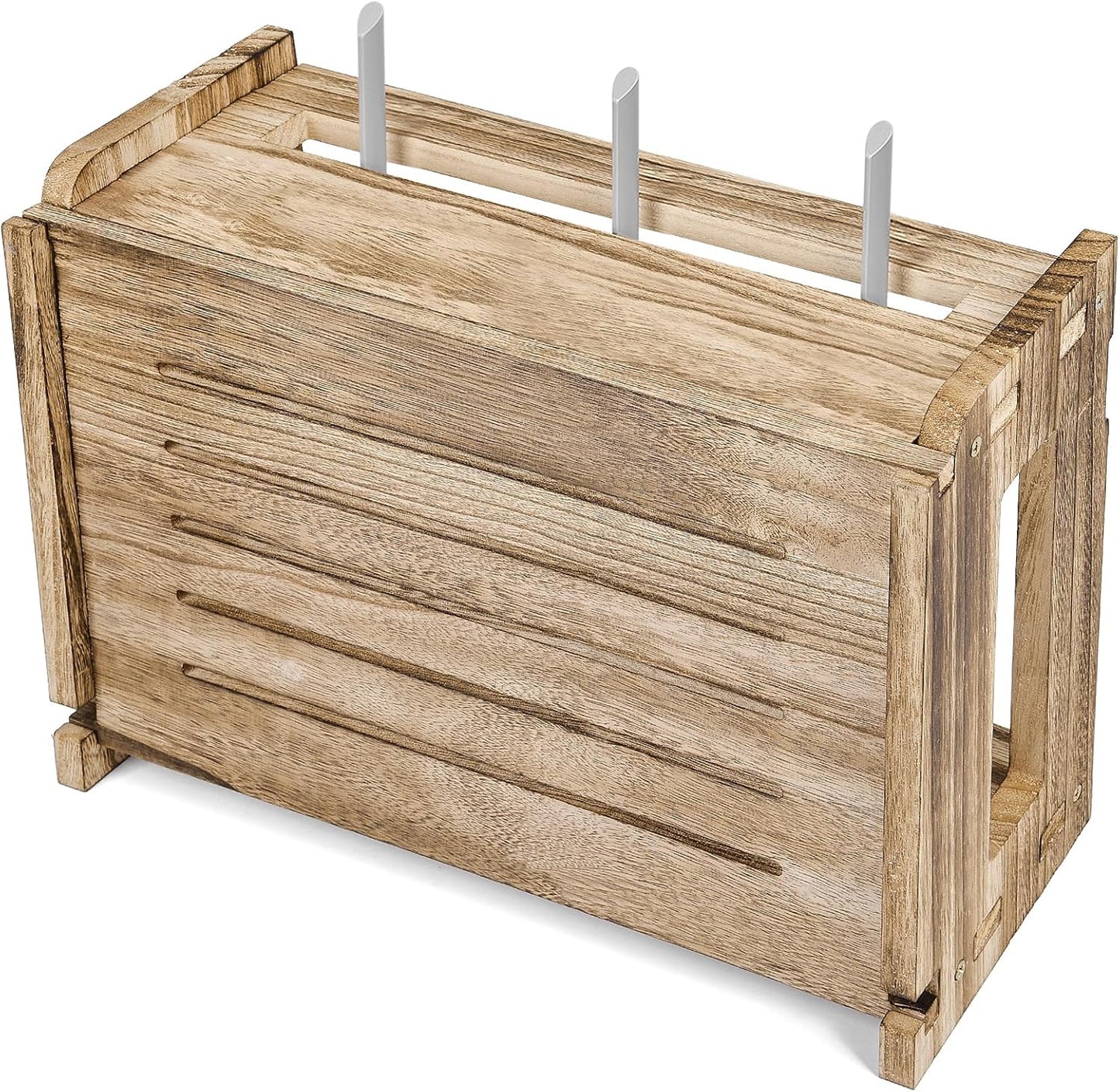 Estante madera para enrutador y organiz. cables