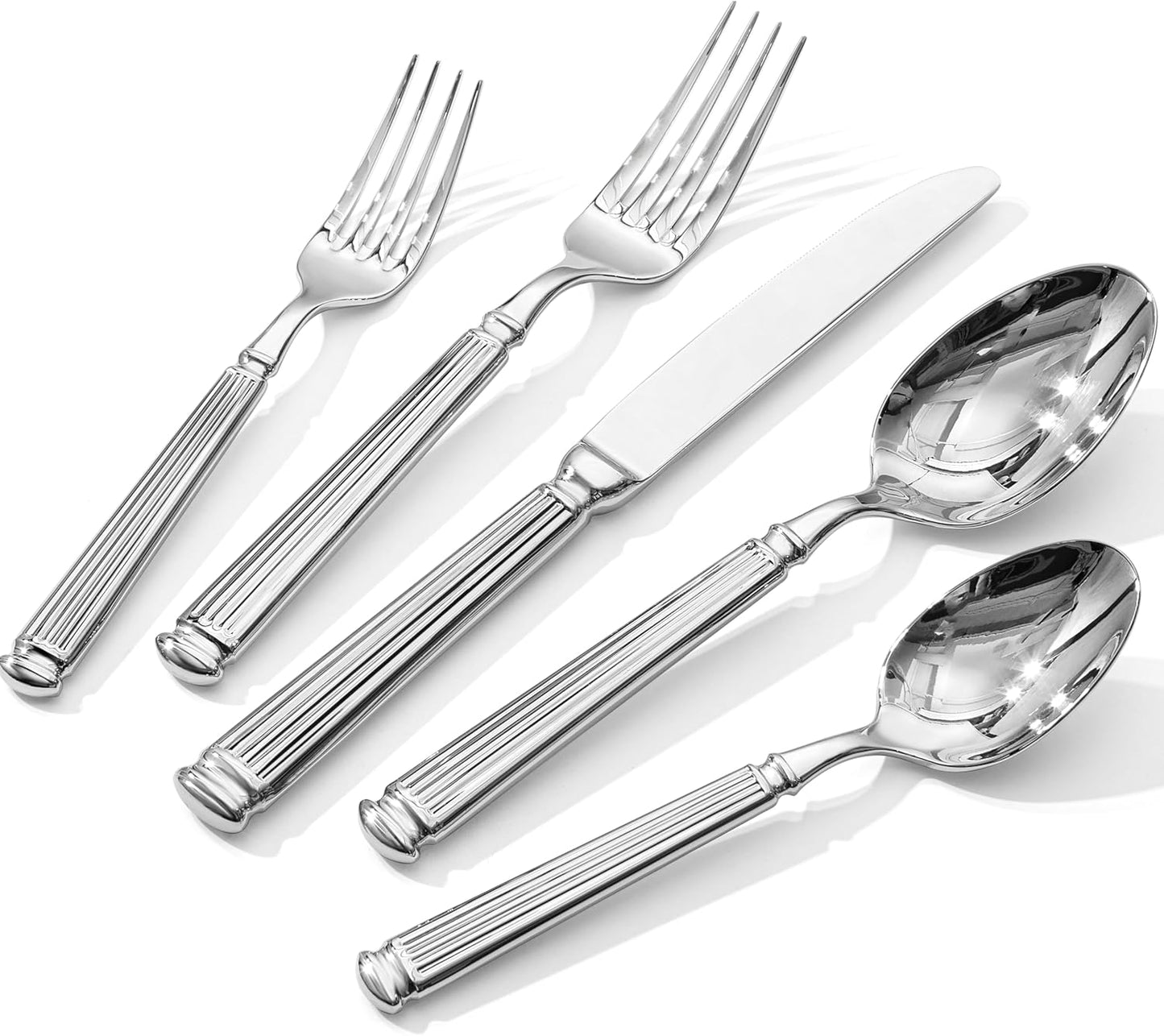 Set 5 Pzas Cubiertos Acero Inox 18/10 Columna Romana