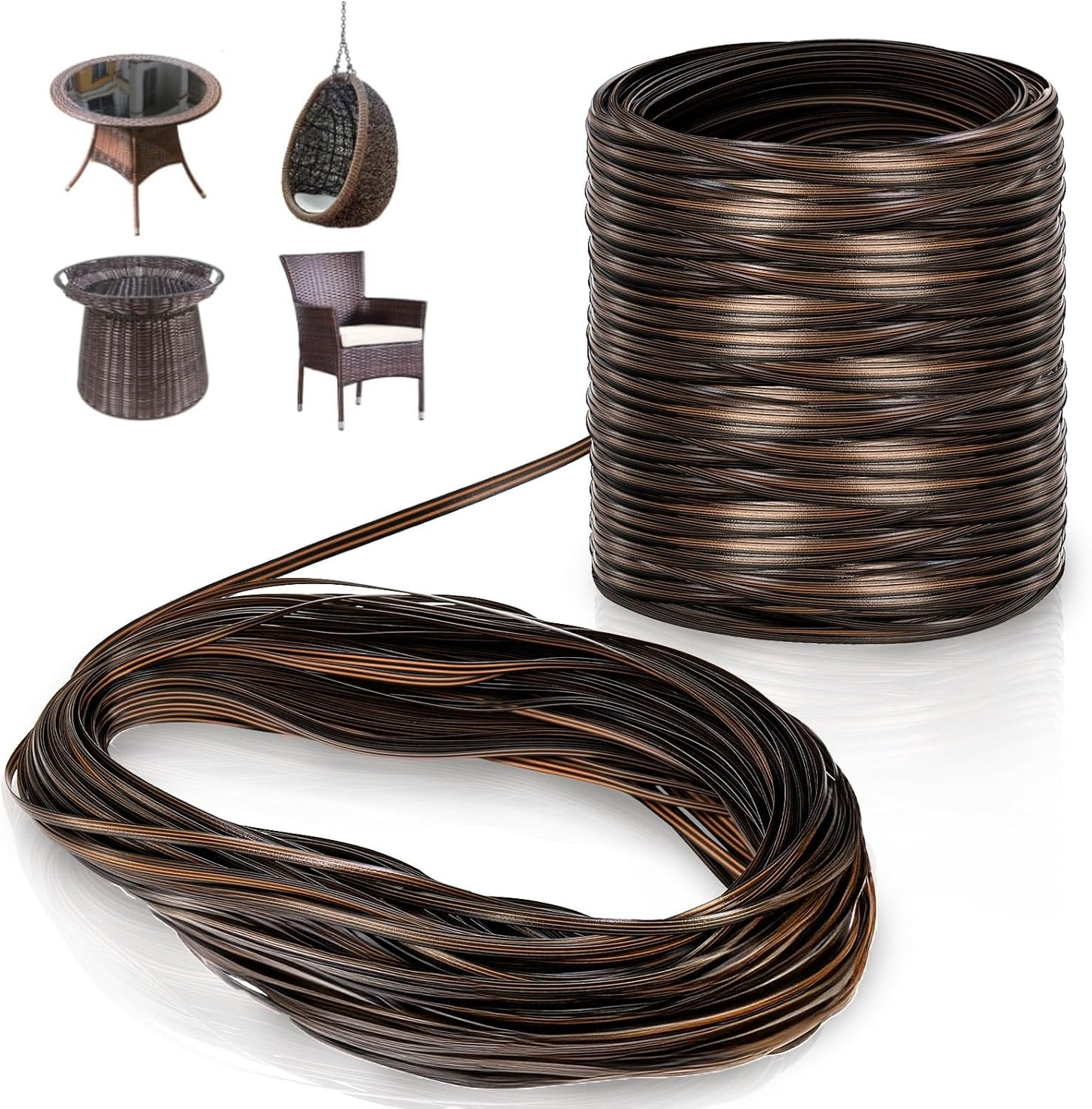 Kit reparación mimbre muebles patio color marrón