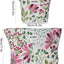 Bolsa maquillaje viaje floral con cremallera 2 plantas