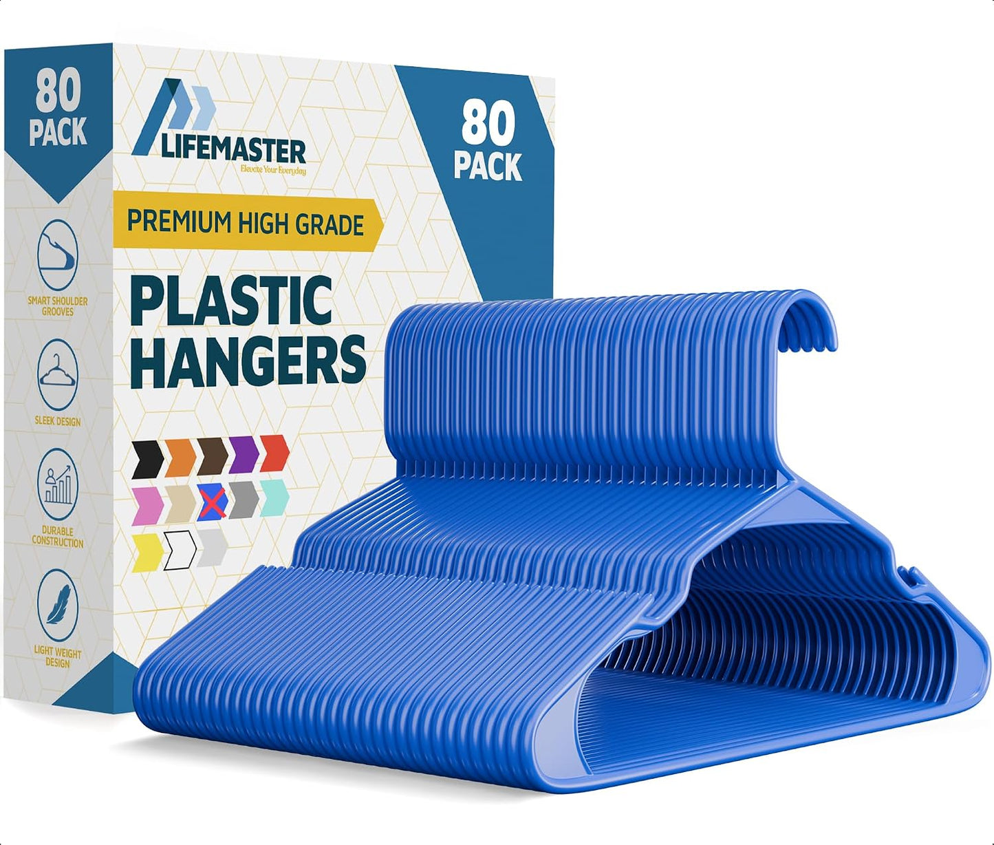 Perchas plástico resistente para ropa 5lb ranuras