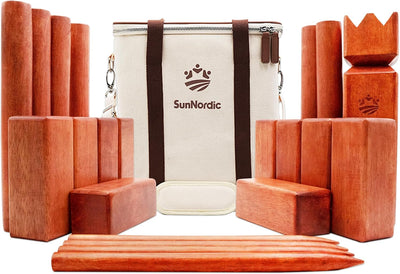 Set Kubb Set Madera Caucho con Bolsa Transporte