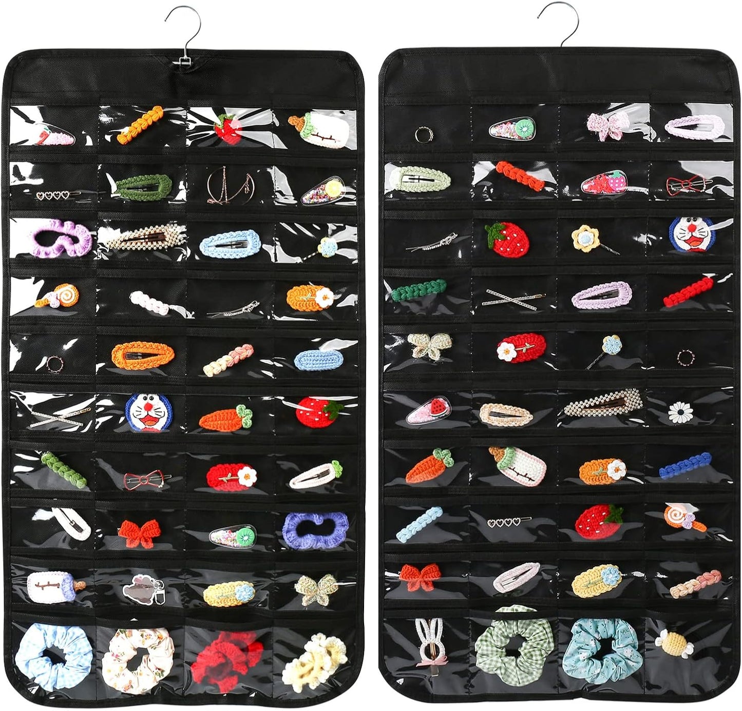 Organiz. colgante joyas 80 bolsillos para aretes collares
