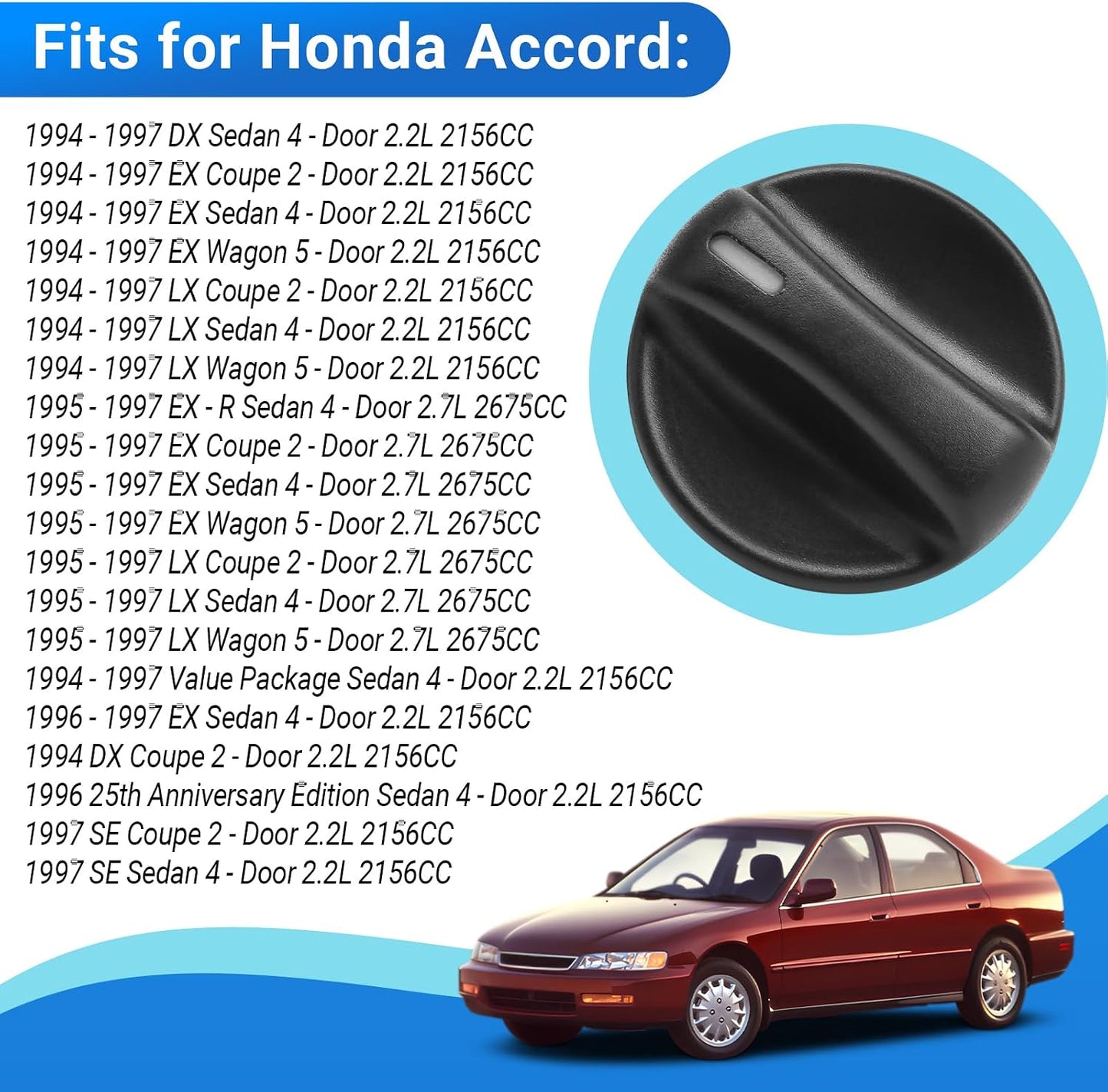 Pomo control ventilador calentador Honda Accord 94-97
