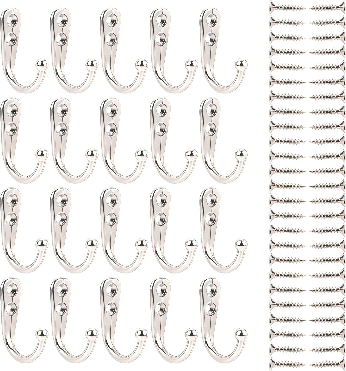 Gancho pared para bata 20uds bronce plateado