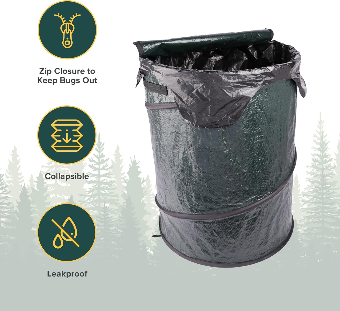 Cubo basura desplegable 29.5gal camping caravana