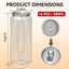 100 Botellas Plástico Jugo Tapas Latas Vacías 16.9oz