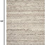 Alfombra Kilim 6x9ft Natural y Marfil Hecha a Mano
