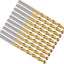 Broca M42 acero alta velocidad 4mm TiN 10 pzas