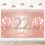 Fondo pancarta feliz cumpleaños 22 oro rosa 4x6ft