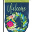 Bandera arpillera jardín florales 12x18" doble cara