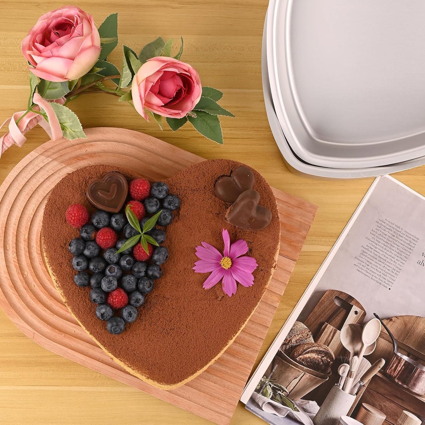 Molde Tarta Corazón 10pulg Set 2 Antiadherente