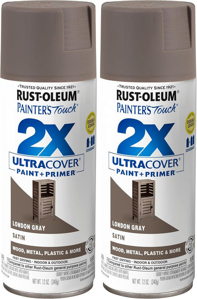 Pintura aerosol 12oz gris Londres satinado pack 2
