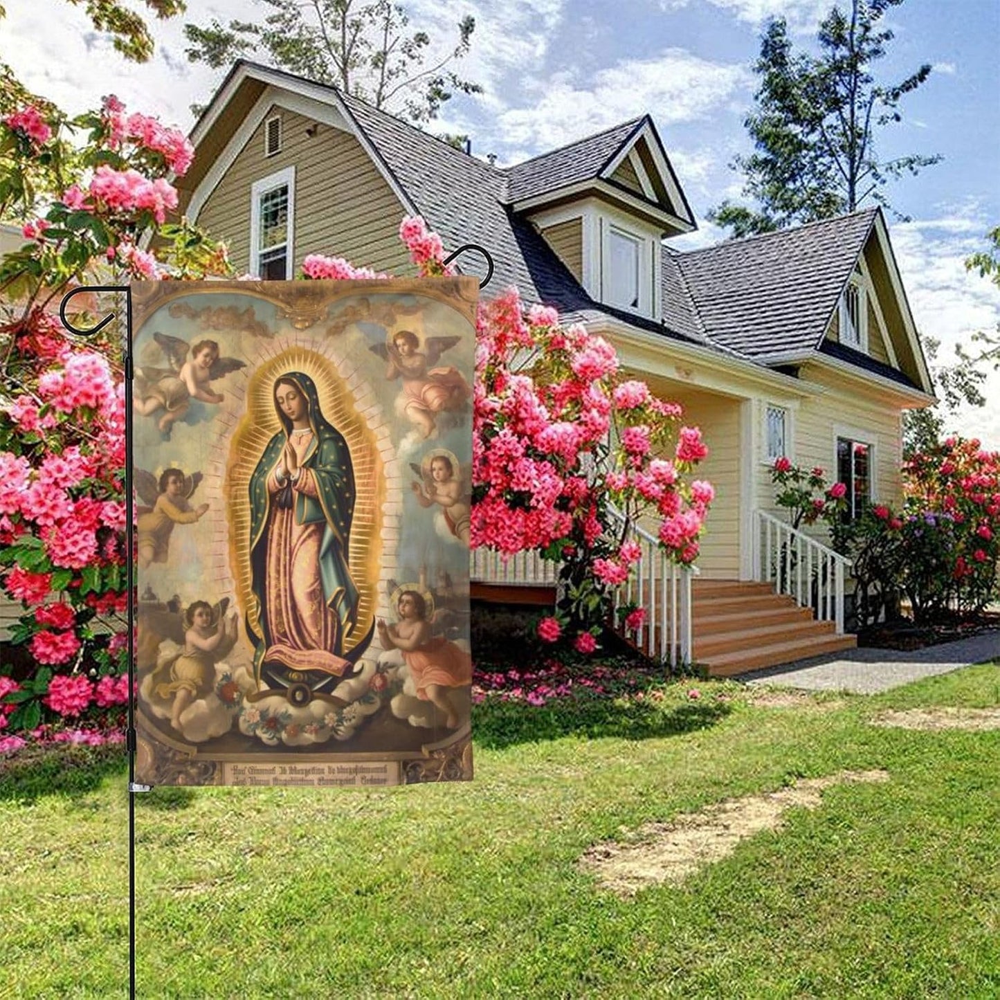 Bandera religiosa Nuestra Señora de Guadalupe 12.5x18