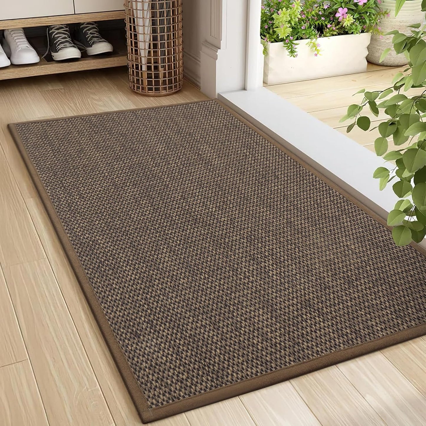 Tapete puerta interior antiderrap de goma lavable 24x36"