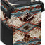 Basurero auto tapa plegable estampado vaca azteca