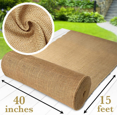 Rollo arpillera jardinería 40x15ft tela yute decoración rústica