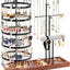 Soporte giratorio aretes y joyas 5 niveles madera