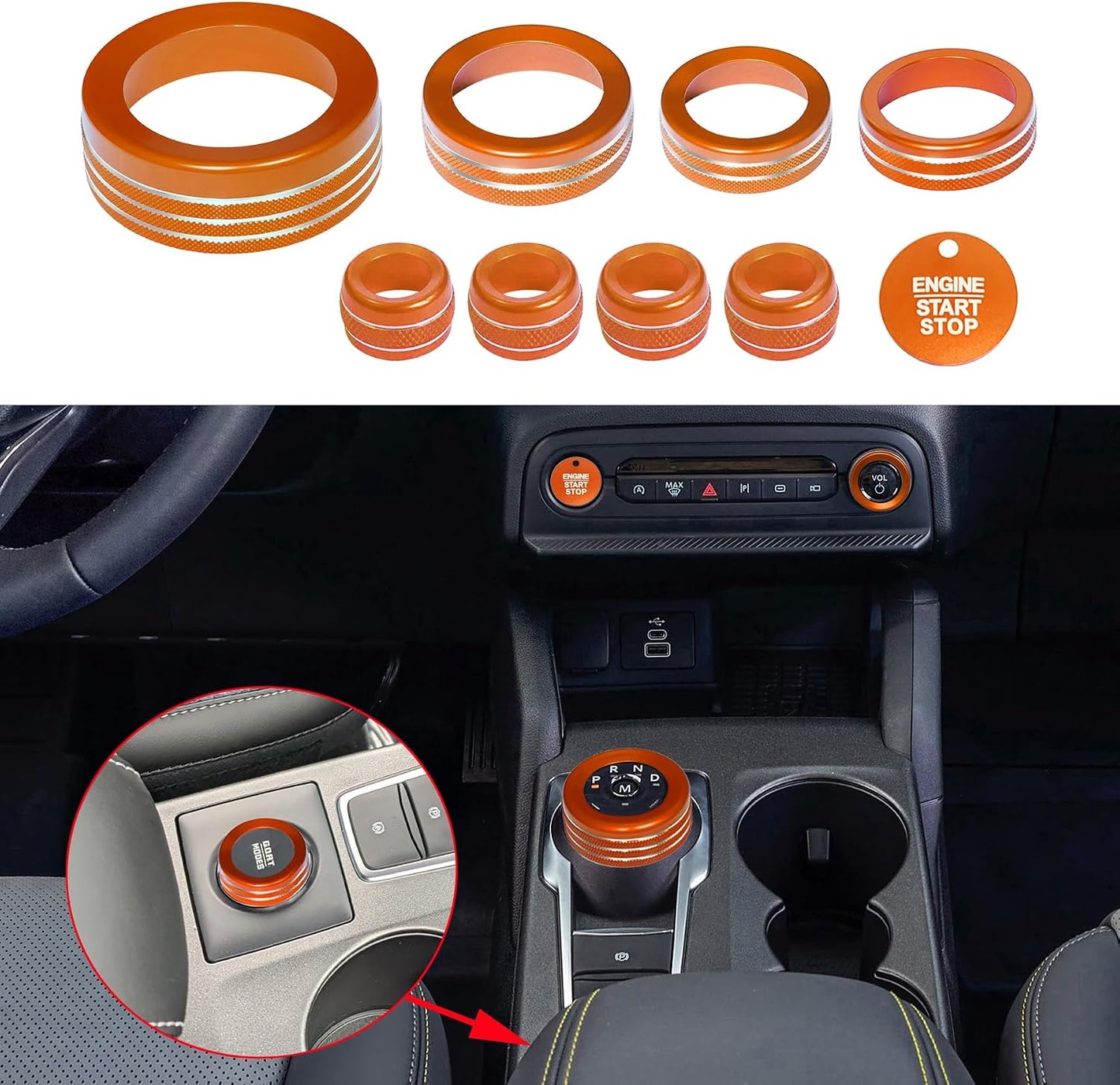 Cubierta botón interruptor consola Ford Bronco Sport 2025+