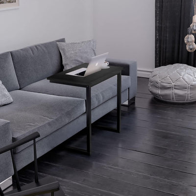 Mesa auxiliar sofá madera bandeja café soporte laptop 22x14x27pulg