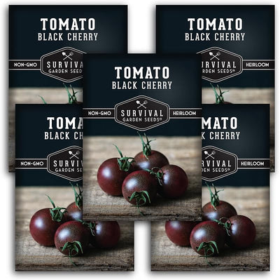 Semilla tomate cereza negra 5 paquetes con instrucciones