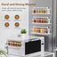 Estante magnético para especias cocina blanco