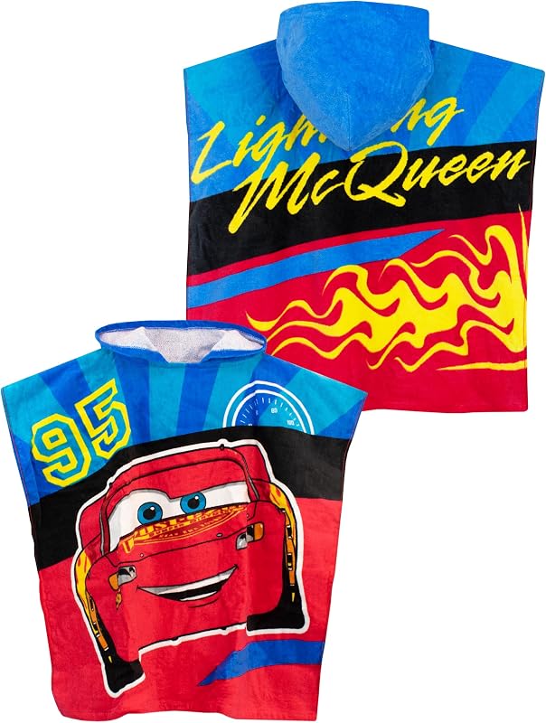 Poncho para niño Cars rojo talla única