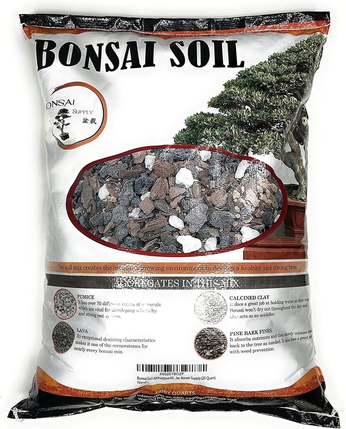 Tierra bonsái 20qt mezcla profesional lista para usar