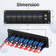Panel interruptores basculantes 7 posiciones 12V 24V USB