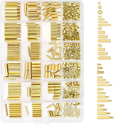 Kit 422 pzas espaciadores hex latón con tuercas PCB