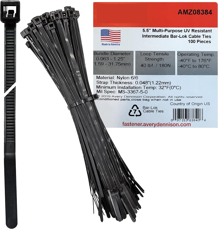 Bridas plástico resistente UV 5.5pulg 100uds color negro