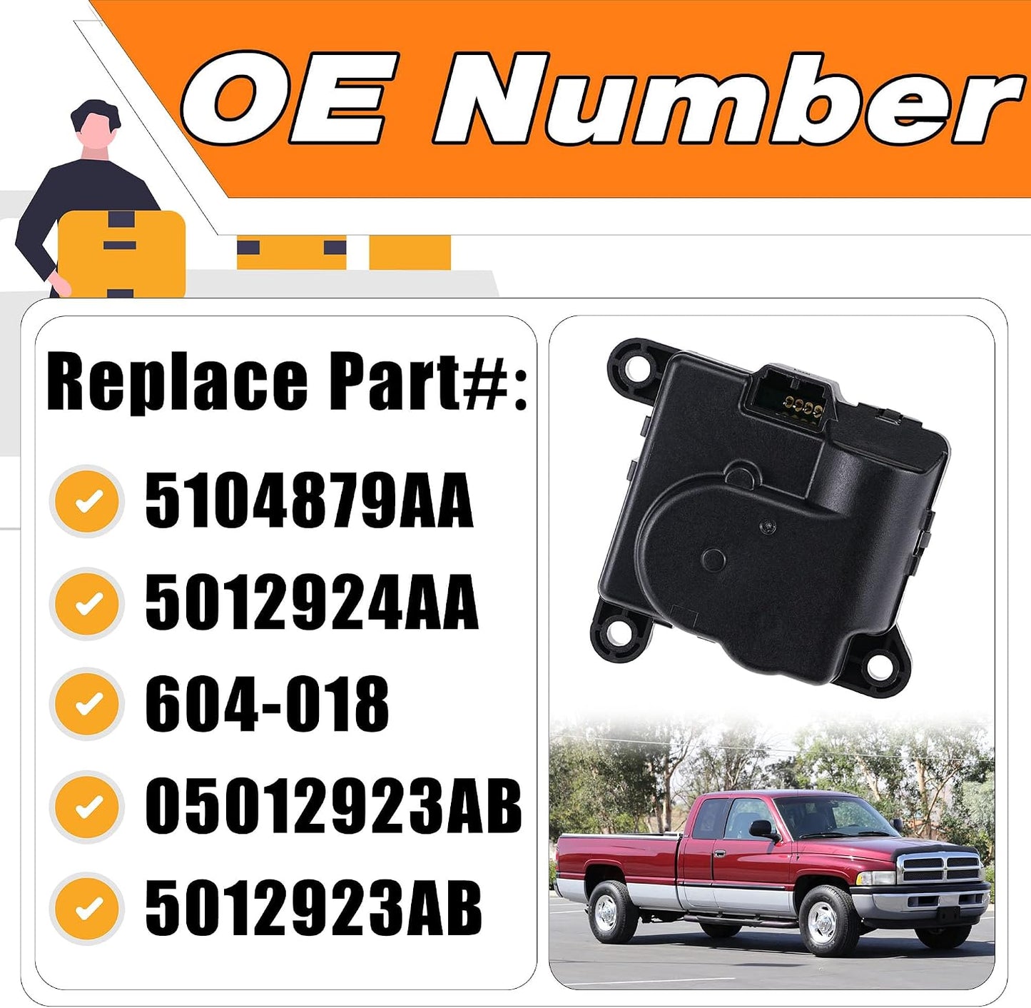 Actuador puerta calentador HVAC comp Dodge Ram 2002