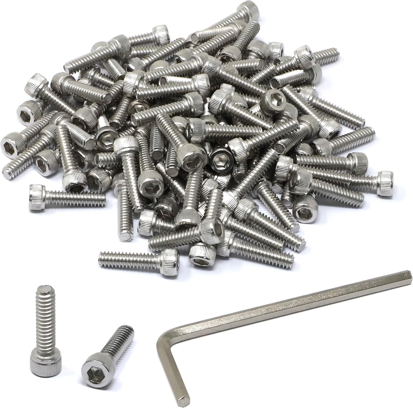 Set 100 pzas casquete hexagonal acero inox 304 #10-24x3/4