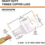 Terminal anillo cobre estañado 6 AWG 5/16" 10uds