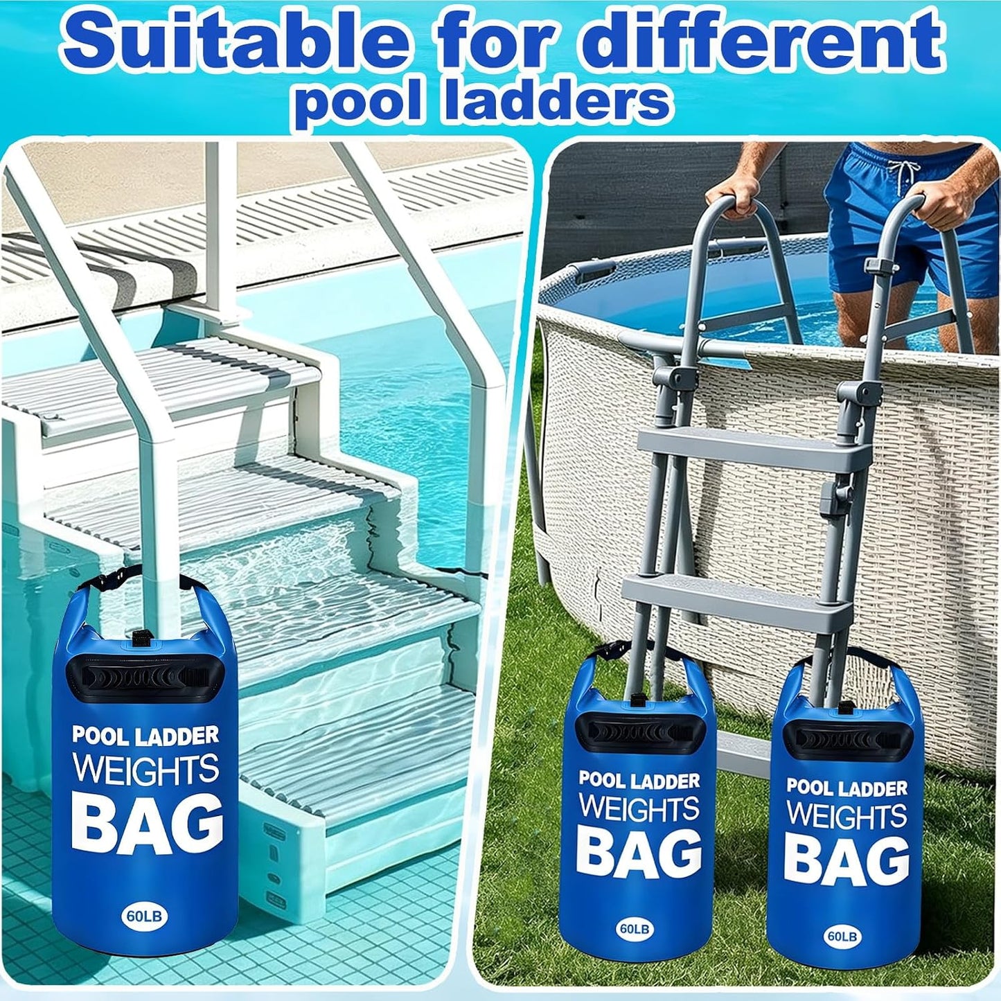 2 Pesos PVC 500D para Escaleras Piscina