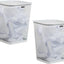 Basurero malla metálica cuadrado 5gal set 2 blanco