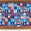 Juego Mesa Queso Cuchillos Vidrio Templado Madera Acacia