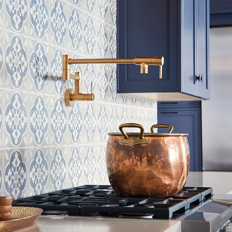 Grifo cocina pared oro cepillado brazo plegable S665BG