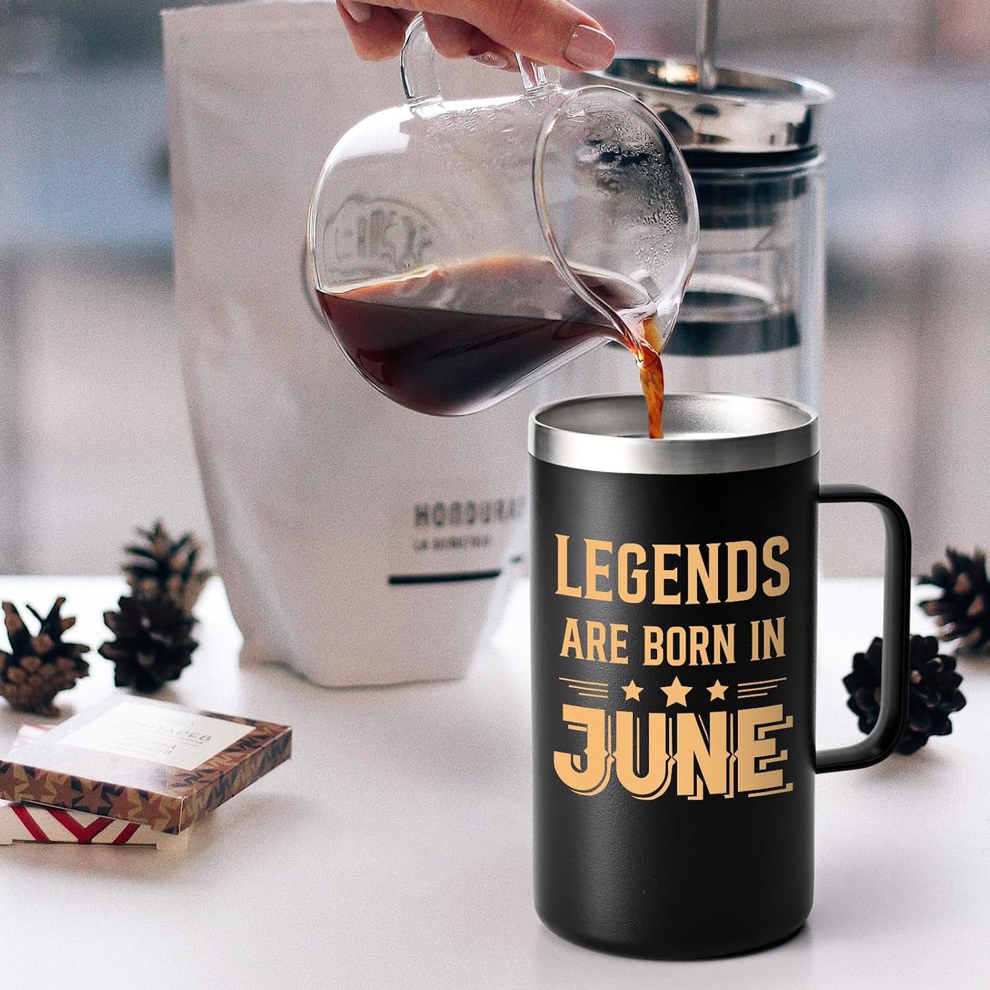 Taza café regalo hombre nacido junio cáncer
